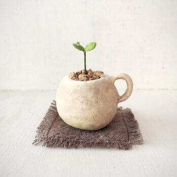 4946.bud 粘土の鉢植え マグカップの画像