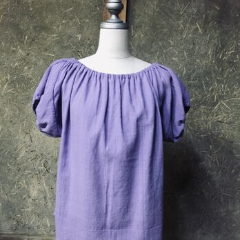 インド綿のトップス(紫色)の画像