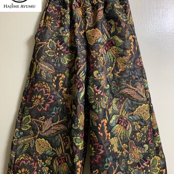 HAJIME AYUMU 高級花柄織デザインガウチョパンツ S～LL オーダーメイド(生地残量少)の画像