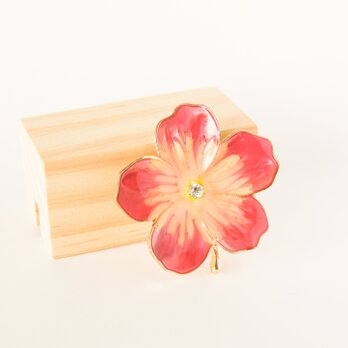 『桃の花のブローチ　ピンクタイプ』の画像