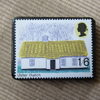 イギリス　切手ブローチ 6522の画像