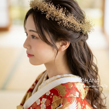 成人式 髪飾り　ヘッドドレス　花冠　花かんむり　カチューシャ　アンティーク  卒業式　袴　振袖　753