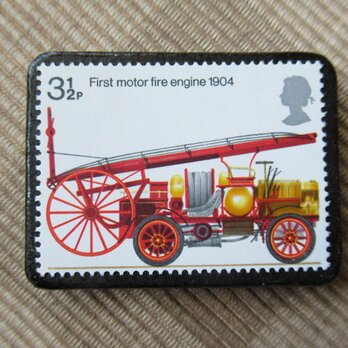 イギリス　切手ブローチ 6530の画像