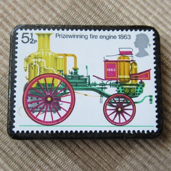 イギリス　切手ブローチ 6531の画像
