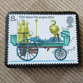 イギリス　切手ブローチ 6532の画像