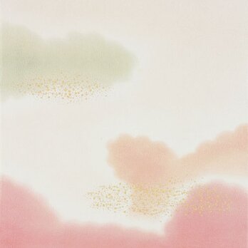風呂敷　ふろしき   引染　源氏雲　ピンク　正絹　絹100％　90cm×90cmの画像