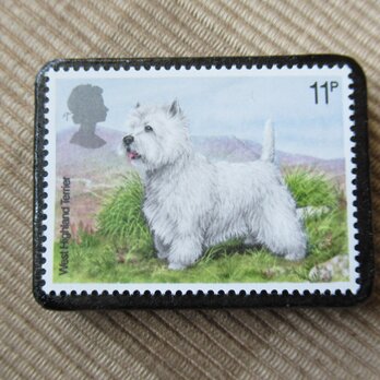 イギリス1979年　犬切手ブローチ 6544の画像