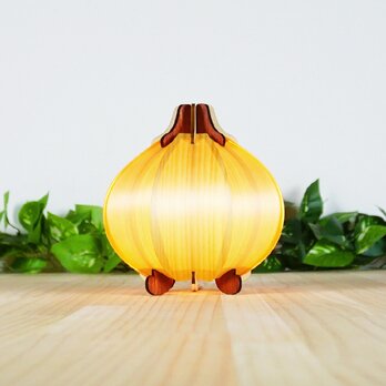 「オニオン」木製フロアランプの画像