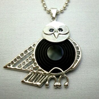 オニキスのフクロウペンダント