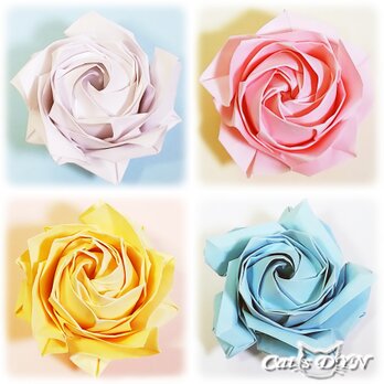 お試し用セット【送料無料】（折り紙の薔薇の花）の画像