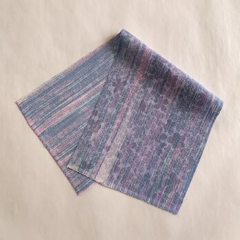 絹手染ハギレ（14.5cm×37cm  紫系）の画像