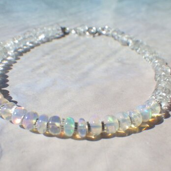 *sv925* Opal＆Crystal Bracelet　プレシャスオパール☆虹の画像