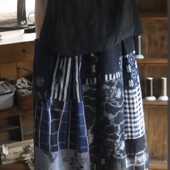 M様専用久留米絣反物からギャザースカートの画像