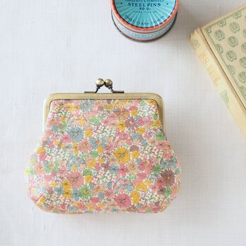 ■リバティプリントのがま口ポーチ / ペブル ■ petit (lbt-peb)