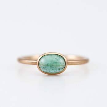 Green tourmaline ring / Cabochonの画像