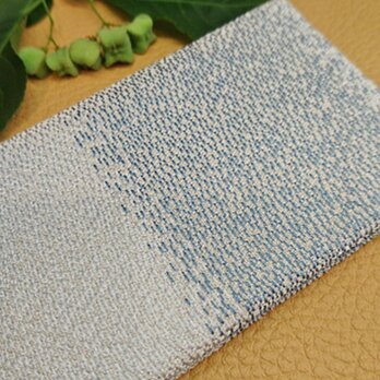 絹織物西陣織名刺・カード入れ 暈し　中地ブルーの画像