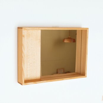 木製 箱鏡 ニレ材2の画像