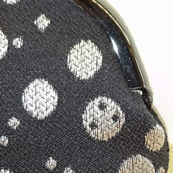 絹織物西陣織　2.6寸　銀糸ドット　裏黒の画像