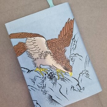 栞付き・和紙ブックカバー(文庫本サイズ)鷹・ブルーの画像