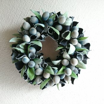 olive × denim wreath Aの画像