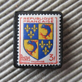 フランス　紋章切手ブローチ6636の画像