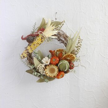Harvest autumn wreathの画像