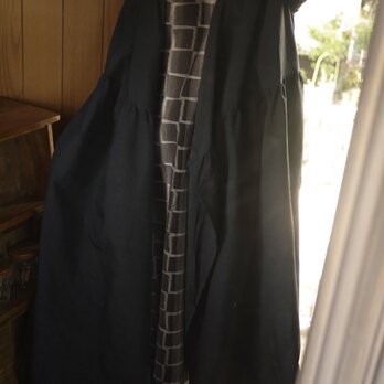 正絹紬反物カシュクールノースリーブ羽織の画像