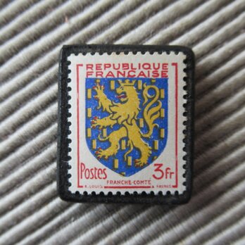 フランス　紋章切手ブローチ6641の画像