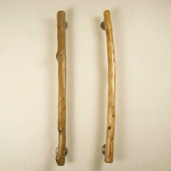 【温泉流木】個性ある2本の流木のドアハンドルセット ≪オーダー品≫ 流木インテリアの画像
