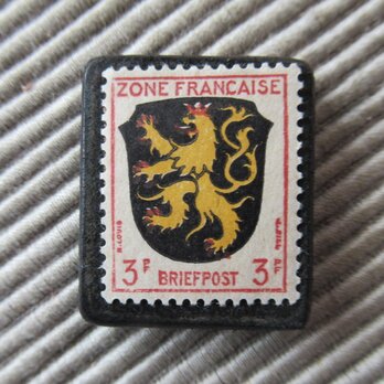 フランス　紋章切手ブローチ6648の画像