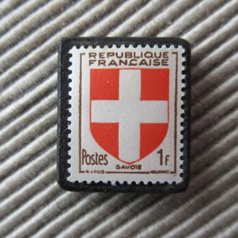 フランス　紋章切手ブローチ6650の画像