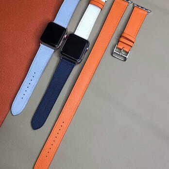 【永久保証】高級革のApple Watchベルト　ミックスカーラー　男女問わず　時計ベルト　腕時計　皮の画像