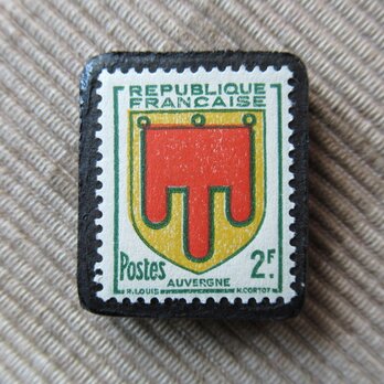 フランス　紋章切手ブローチ6662の画像