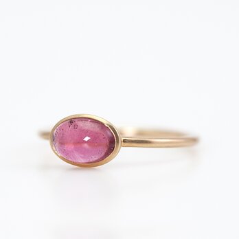 Pink tourmaline ring / Cabochonの画像