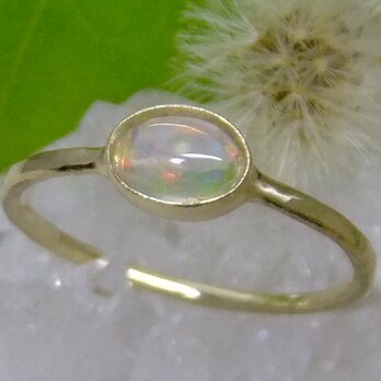 water opal＊K14lunapinkgold ringの画像