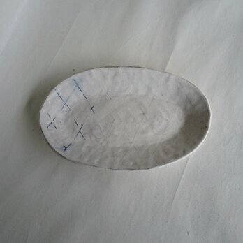 粉引楕円皿の画像
