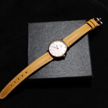 【新作】高級レザー使用時計ベルト　エプソン　レディース時計ベルト　腕時計　皮　革の画像