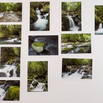 Lサイズの写真・渓流がメインの風景11枚セット(L024)の画像