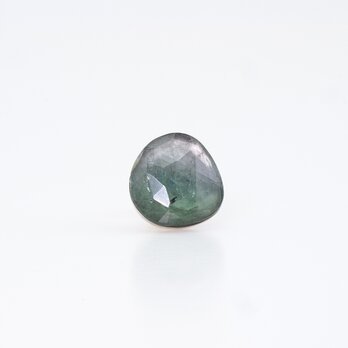 Green tourmaline mirror earring / Singleの画像