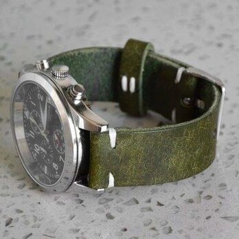 ワックスオイルスキン本革バンド時計ベルト　applewatchアップルウォッチ対応　高級革　革　メンズの画像