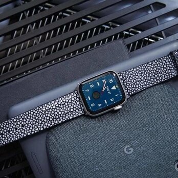 【高級革使用】スティングレイ　エイ革　Applewatchベルト　腕時計 バンド　本革の画像