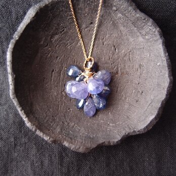 【K14gf】Blue Sapphire × Tanzanite Necklace／ブルーサファイア×タンザナイト ネックレスの画像