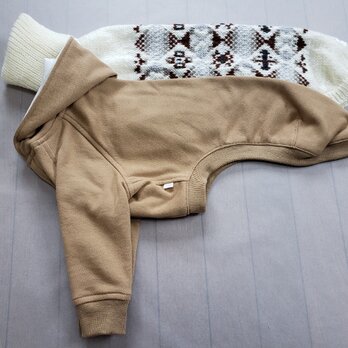 犬服　Ｋ様オーダーメイド品ウィペット用パーカー＆セーターの画像