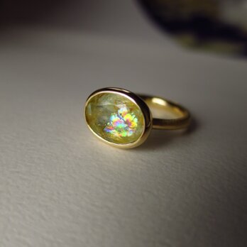 Ｋ18 Yellow Beryl　Iris Ring　の画像