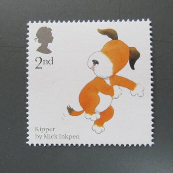 イギリス　童話（絵本）切手ブローチ 6681の画像