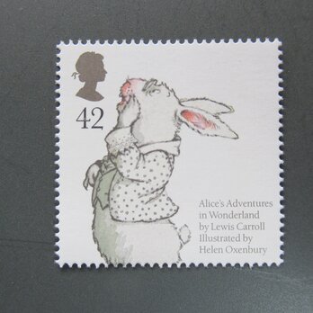 イギリス　童話（絵本）切手ブローチ 6683の画像