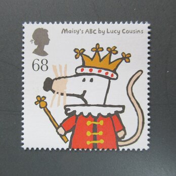 イギリス　童話（絵本）切手ブローチ 6684の画像