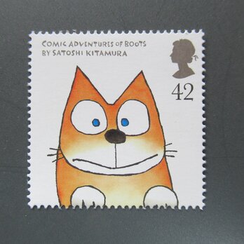イギリス　童話（絵本）切手ブローチ 6687の画像