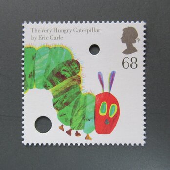 イギリス　童話（絵本）切手ブローチ 6688の画像