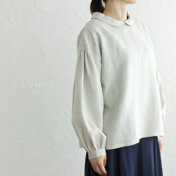 リネン ロータスブラウス （グリーンベージュ）